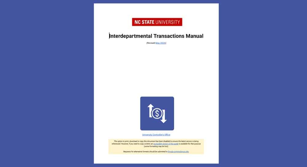 Interdepartmental Transactions Manual