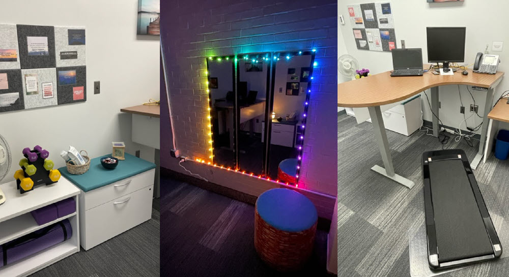 The staff wellness room at the University Cashier's Office