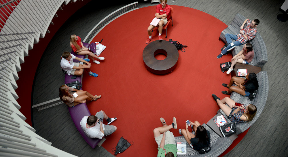 Students meeting in the Talley Student Union