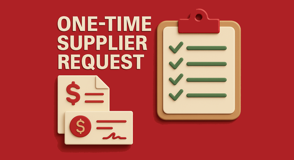 One-time supplier request concept
